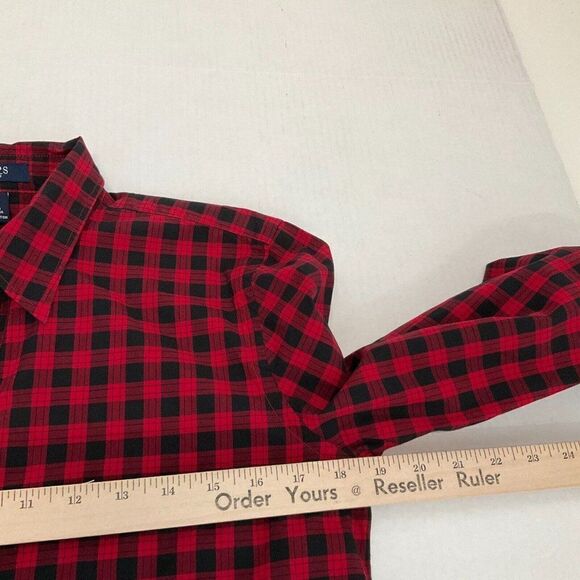 Chaps Womens Cotton Button Down Shirt Plaid Long Sleeve Top Size Medium - Picture 12 of 12